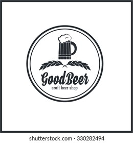 craft beer hops logo
