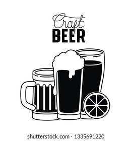 craft beer label isolated icon