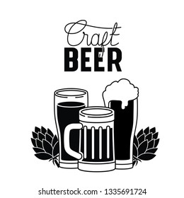 craft beer label isolated icon