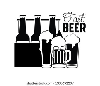 craft beer label isolated icon