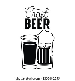craft beer label isolated icon