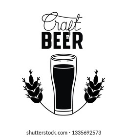 craft beer label isolated icon