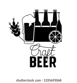 craft beer label isolated icon