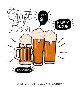 craft beer label isolated icon