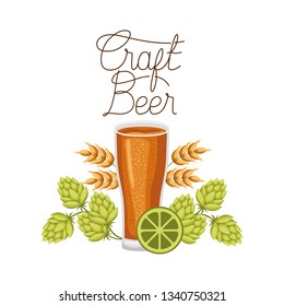 craft beer label isolated icon