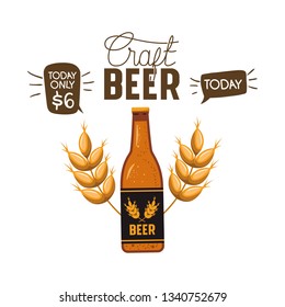 craft beer label isolated icon