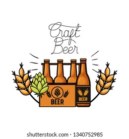 craft beer label isolated icon
