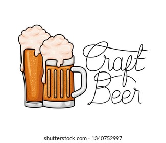 craft beer label isolated icon