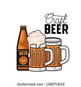 craft beer label isolated icon