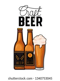 craft beer label isolated icon