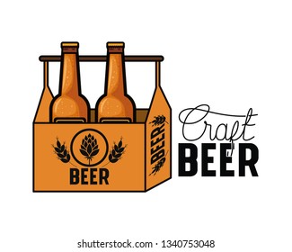 craft beer label isolated icon