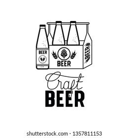 craft beer label isolated icon
