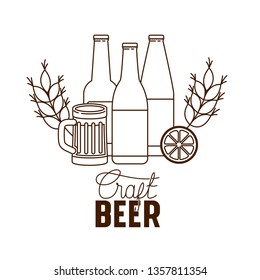craft beer label isolated icon