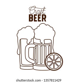 craft beer label isolated icon