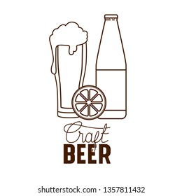 craft beer label isolated icon