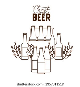 craft beer label isolated icon