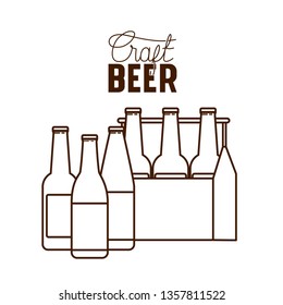 craft beer label isolated icon
