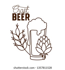 craft beer label isolated icon