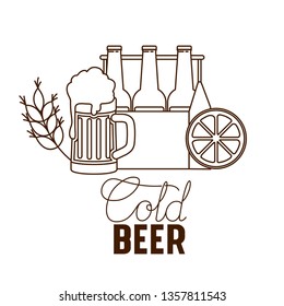 craft beer label isolated icon