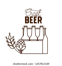 craft beer label isolated icon