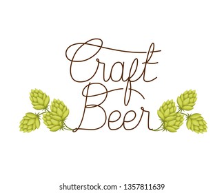 craft beer label isolated icon