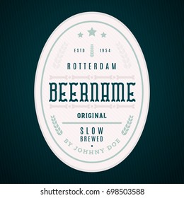 Craft beer label template. Modern label design, professional design for banners, labels, bottle design, beer branding
