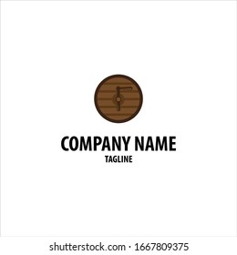 craft beer logo with barrel design elements.