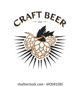 Craft Beer Logo Design On White Background