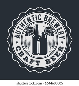 Plantilla de diseño del logotipo de Craft Beer. Ilustración del vector