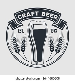 Craft Beer logo design template. Vector illustration