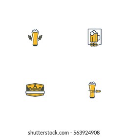 Craft Beer Logo Vector Element Set