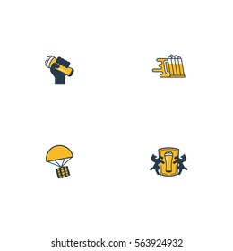 Craft Beer Logo Vector Element Set