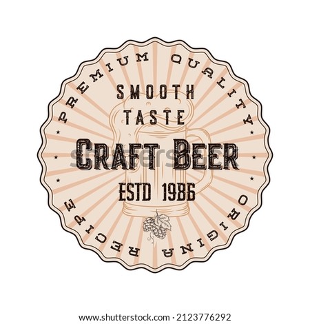 Craft beer logo- vector illustration.