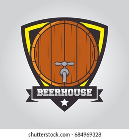 Craft Beer Logo. Vintage Label for Brew House or Pub