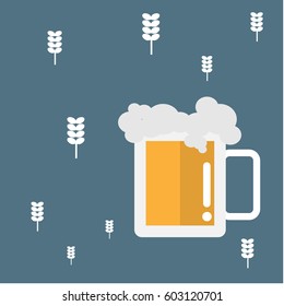 Craft Beer Mug With Foam.