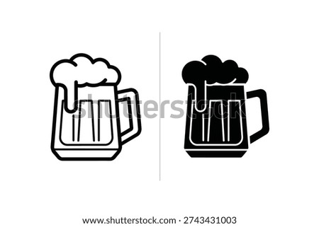 Craft Beer Mug Icons - Vector Graphics for Pubs and Beverage Businesses