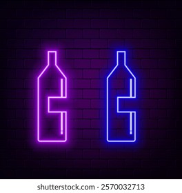 Craft Beer. Beer neon sign. Neon glowing signboard banner design.