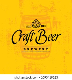 Craft Beer Original Handmade Lettering Illustrations. Artisan Creative Vector Sign Concept. Rough Handmade Alcohol  Banner. Menu Page Design Element
