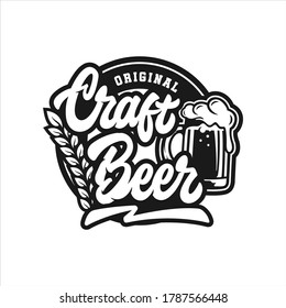 Craft Beer Original Vector Design Logo
