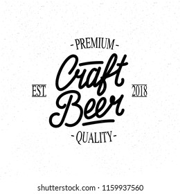 Craft beer retro lettering. Vector illustration