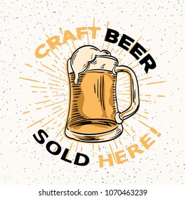 Craft beer sold here - decorative sign