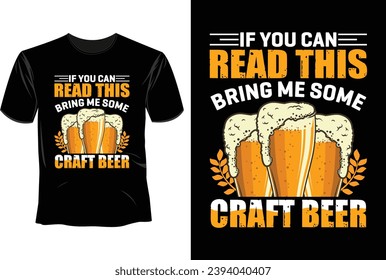 Craft Beer T Shirt Design