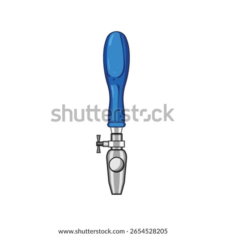 craft beer tap handle cartoon. ale lager, stout pilsner, ipa foam craft beer tap handle sign. isolated symbol vector illustration