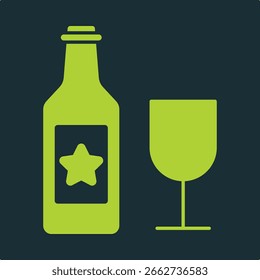 Cerveza artesanal de moda diseño de Ilustración vectorial útil bonito colorido fondo verde.eps