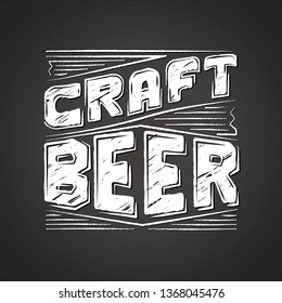 craft beer typography chalk brush