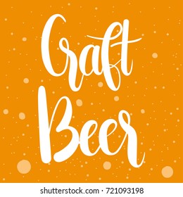 Craft beer , unique hand drawn typographic poster.Vector art. Perfect design for cards, wallpaper, posters ,banners ,invitations. Oktoberfest design.