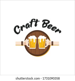 Craft Beer Vector Design White Background.
