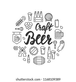 Craft beer vector illustration 