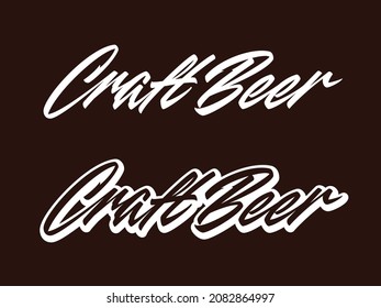 Craft Beer vector lettering design element