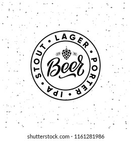 Craft beer vintage badge. Vector illustration